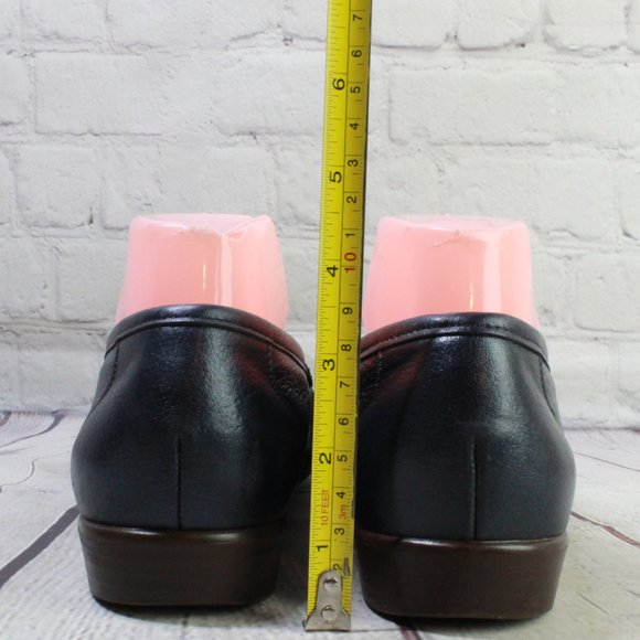 SAS Navy Blue Leather Slip on Casual Loafer Shoes Size 10.5 N - Picture 7 of 9